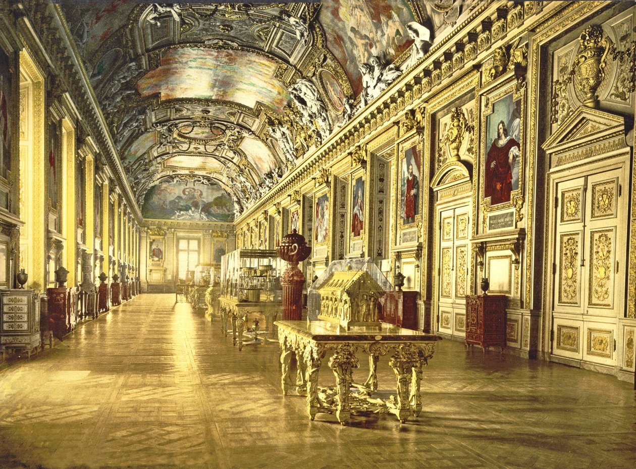 Galerie v Louvru, Paříž, 1890-1900 od French Photographer