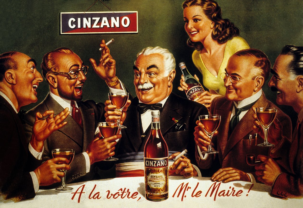 Reklama na Cinzano Blanc (barva lito) od French School