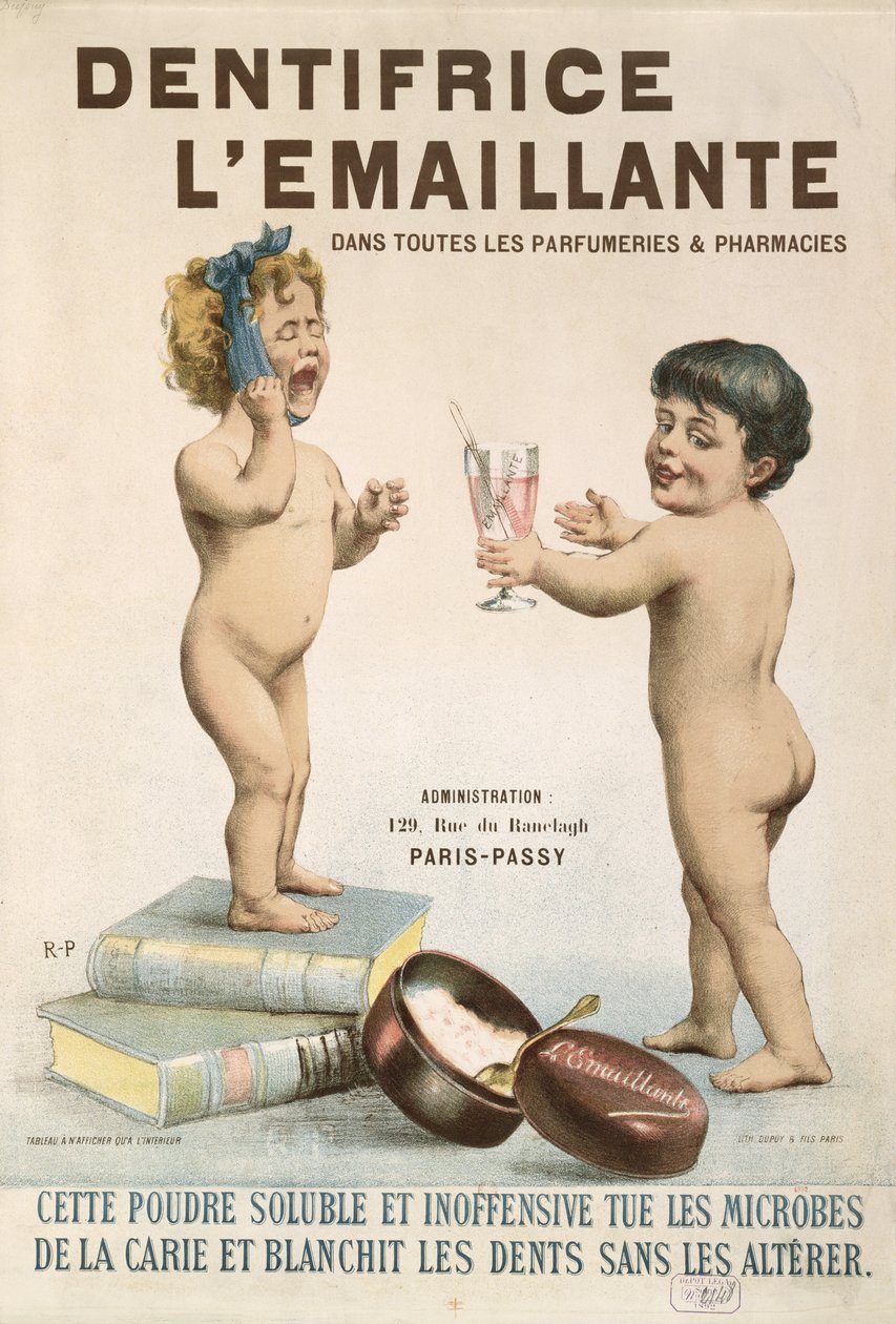 Reklama na LEmaillante Dentifrice, 1892 od French School
