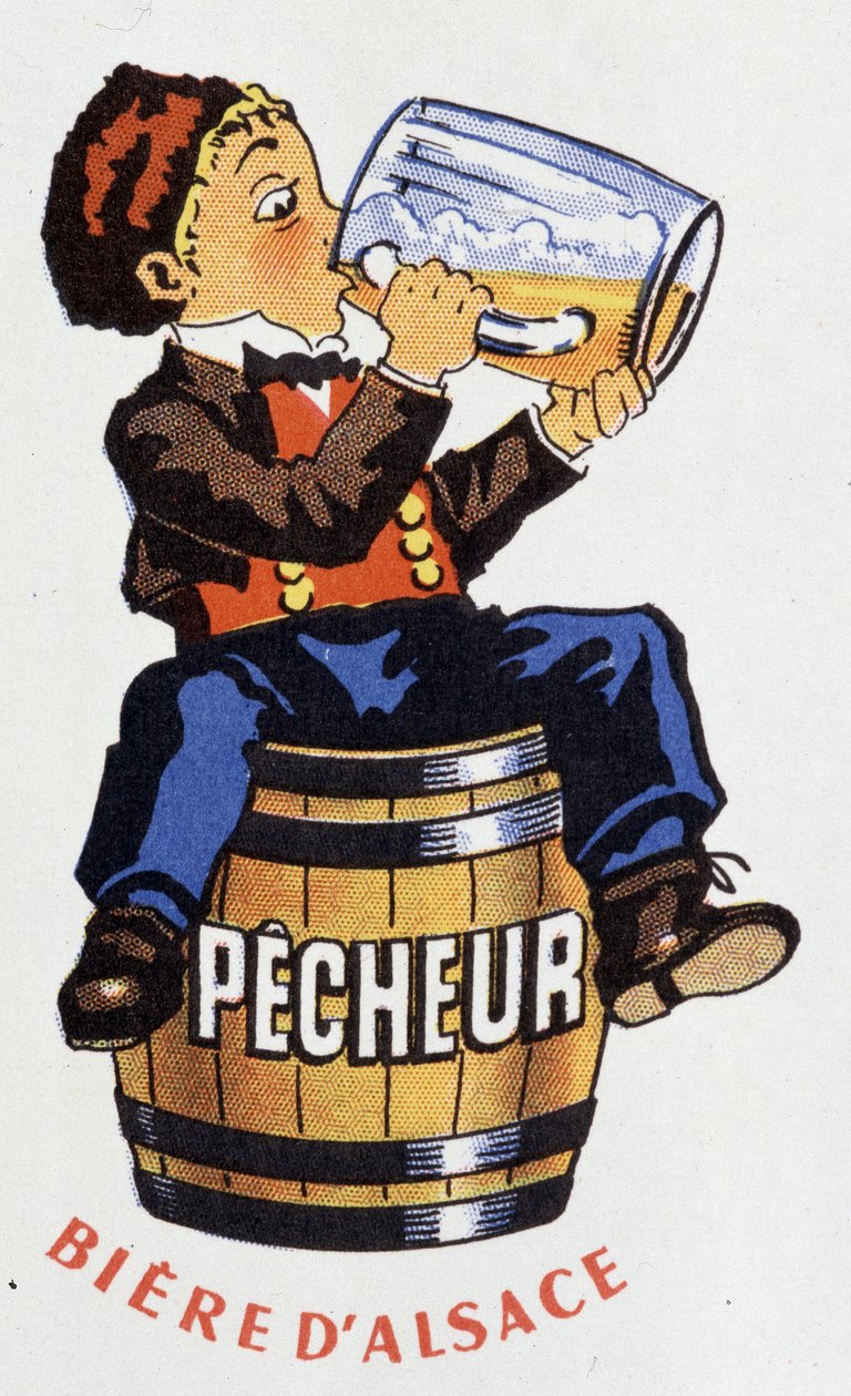 Reklama na alsaské pivo „“ Rybář““. od French School