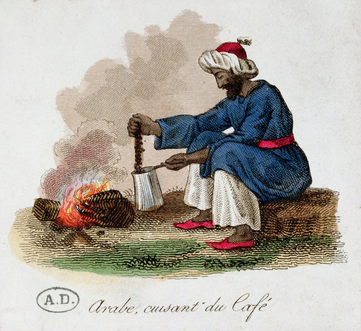 Arab Making Coffee, počátek 19. století od French School