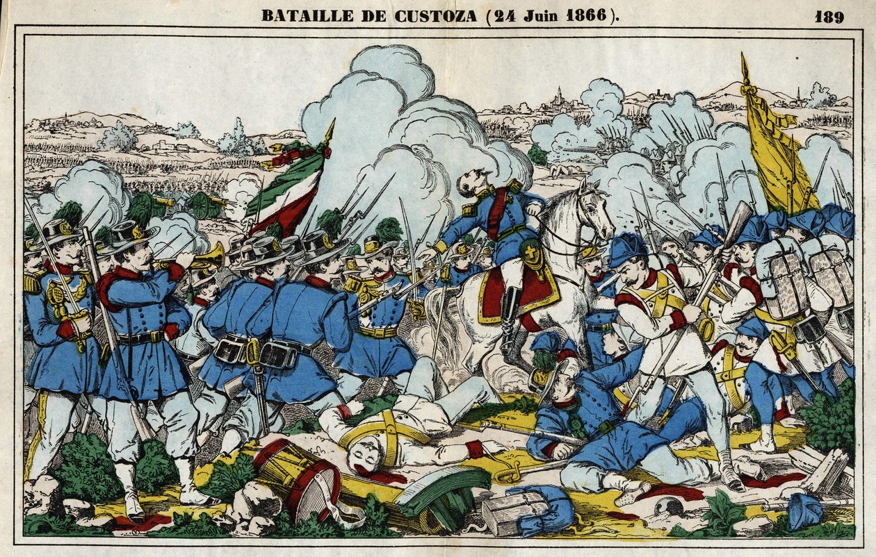 Bitva u Custozy 24. června od French School