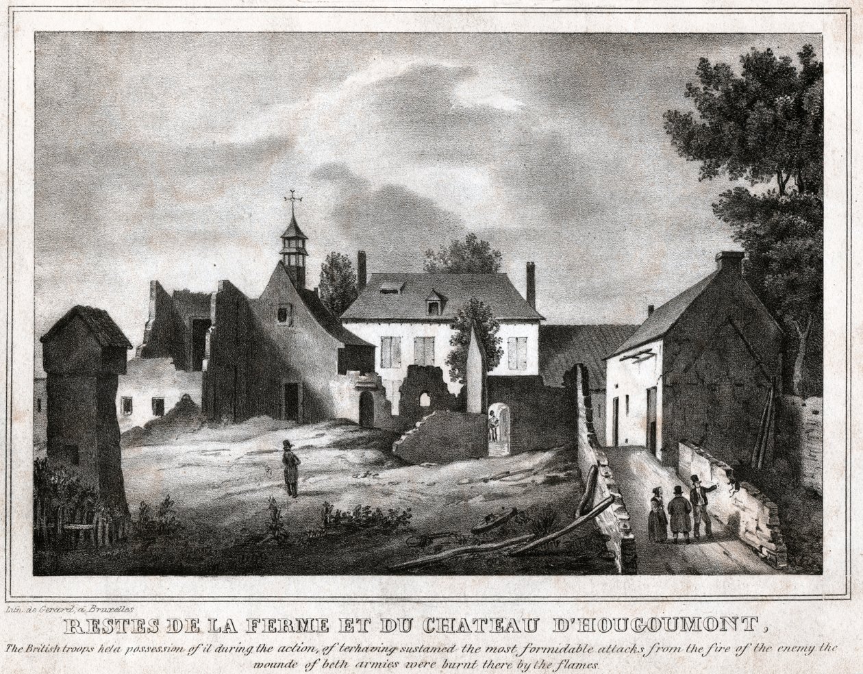 Bitva u Waterloo. (rytina, asi 1830) od French School