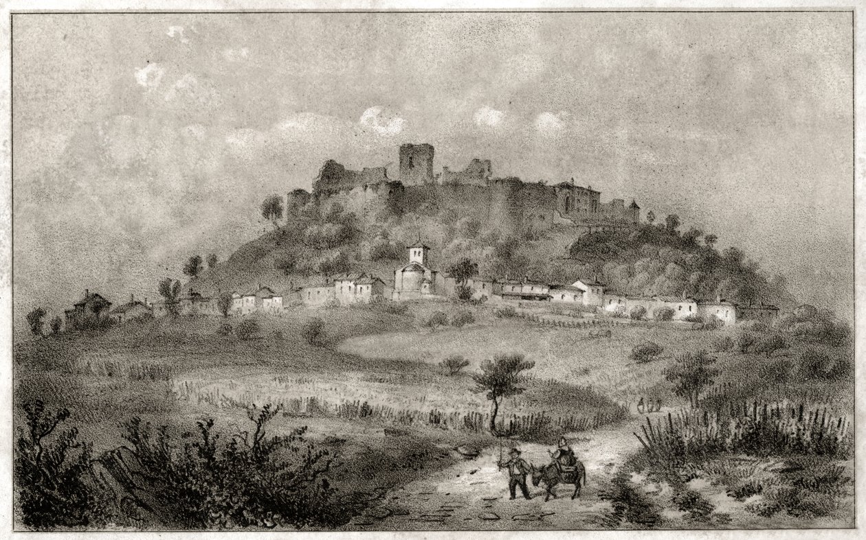 Hrad Preny. (rytina, asi 1860) od French School
