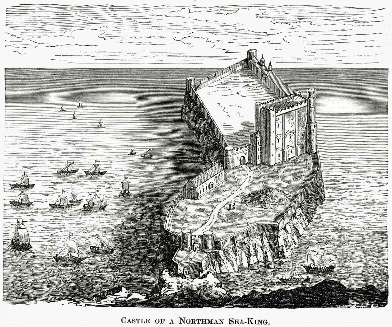 Hrad krále Severního moře, kolem roku 1880 od French School