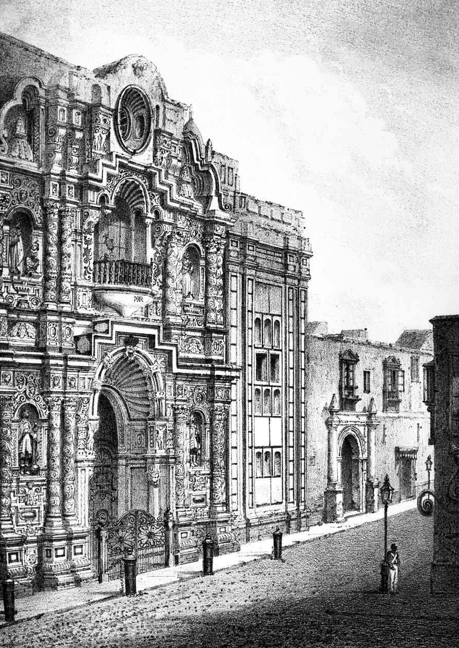 Church of Mercy, Lima (rytina) od French School