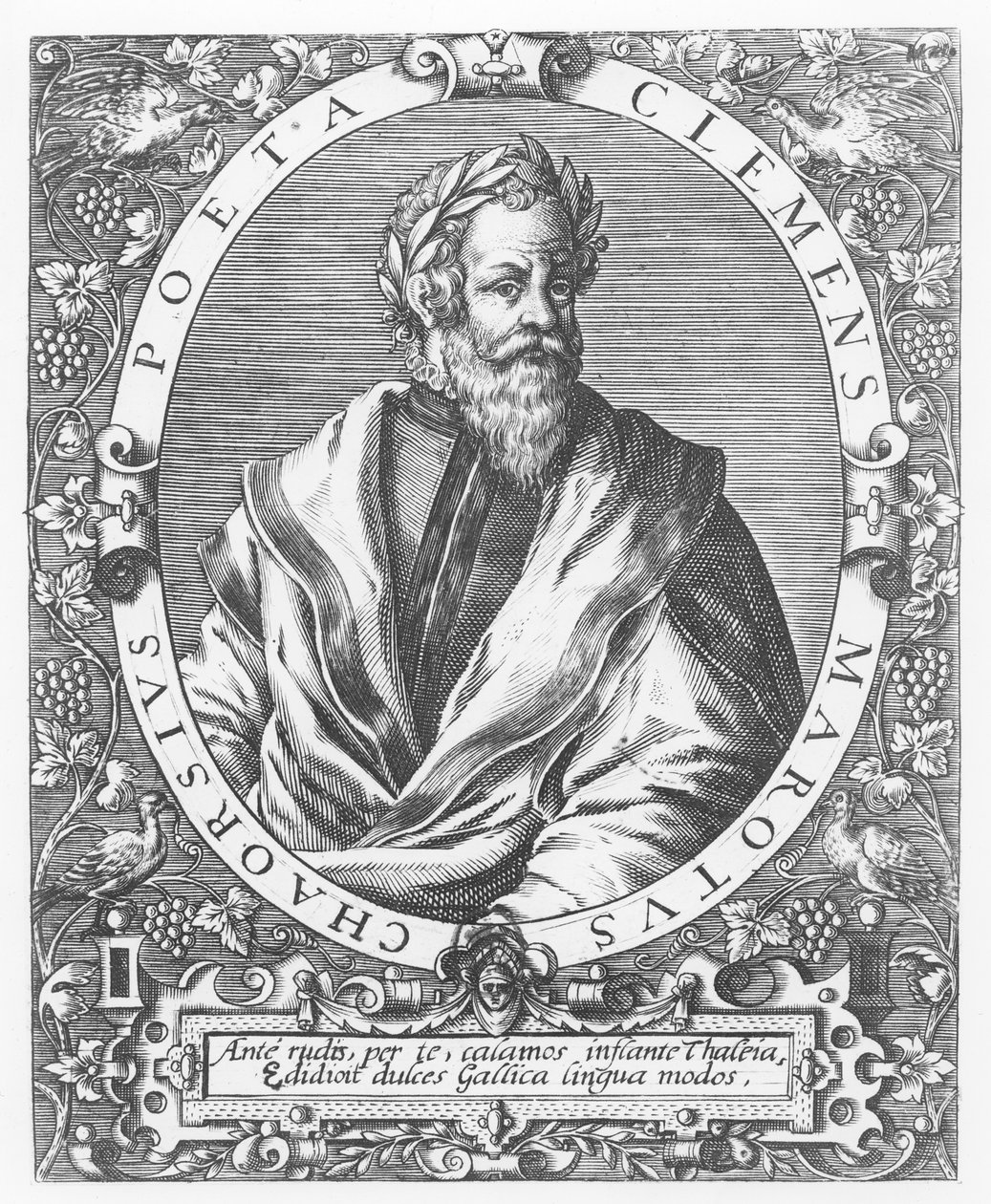 Clement Marot (rytina) od French School