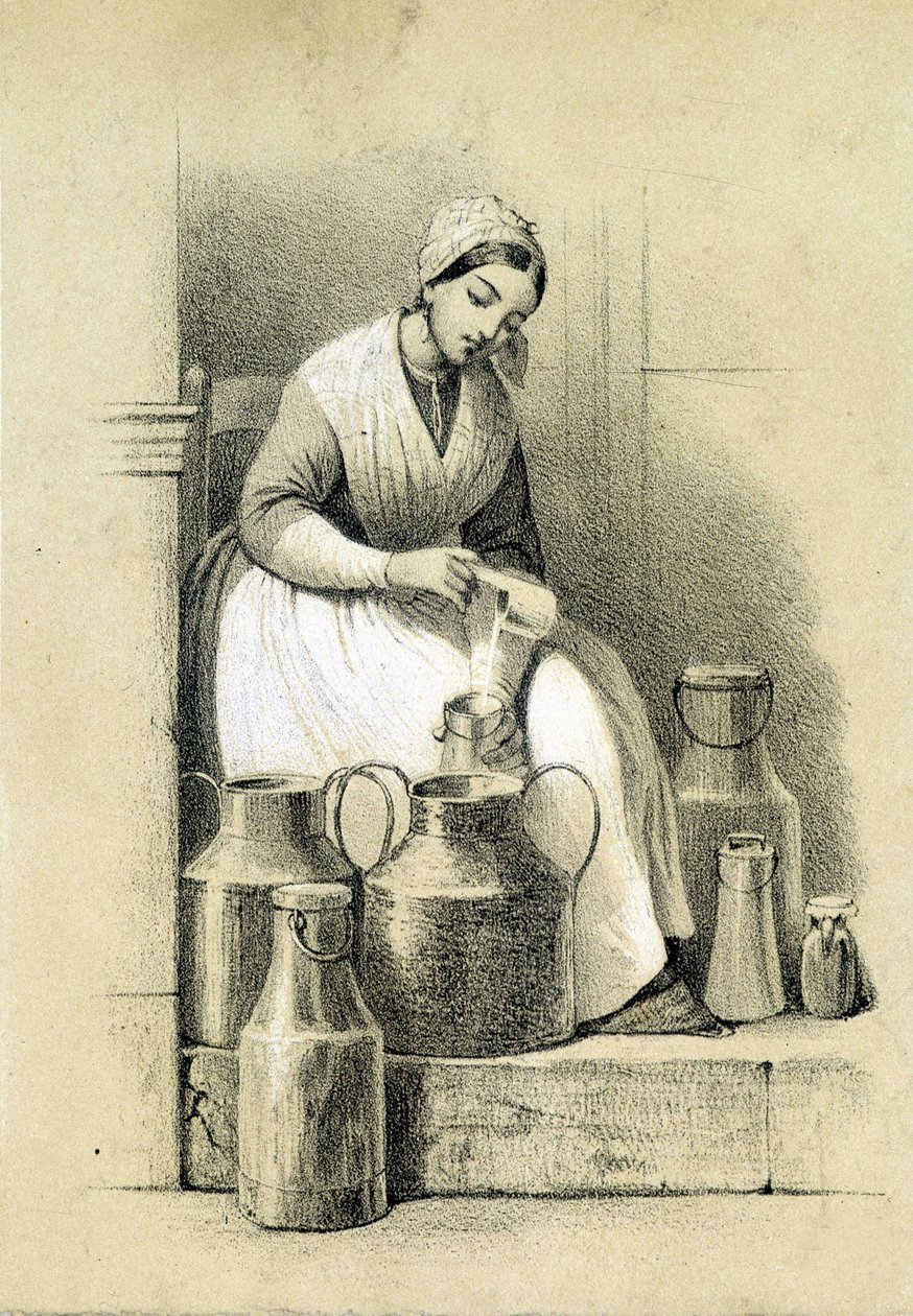 Mlékárna, Francie, v.1855 od French School