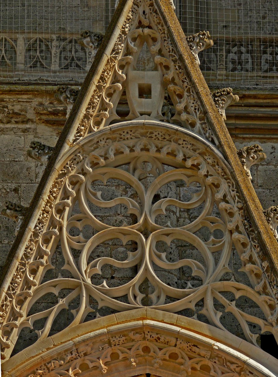 Zobrazující rozetu na západní fasádě od French School