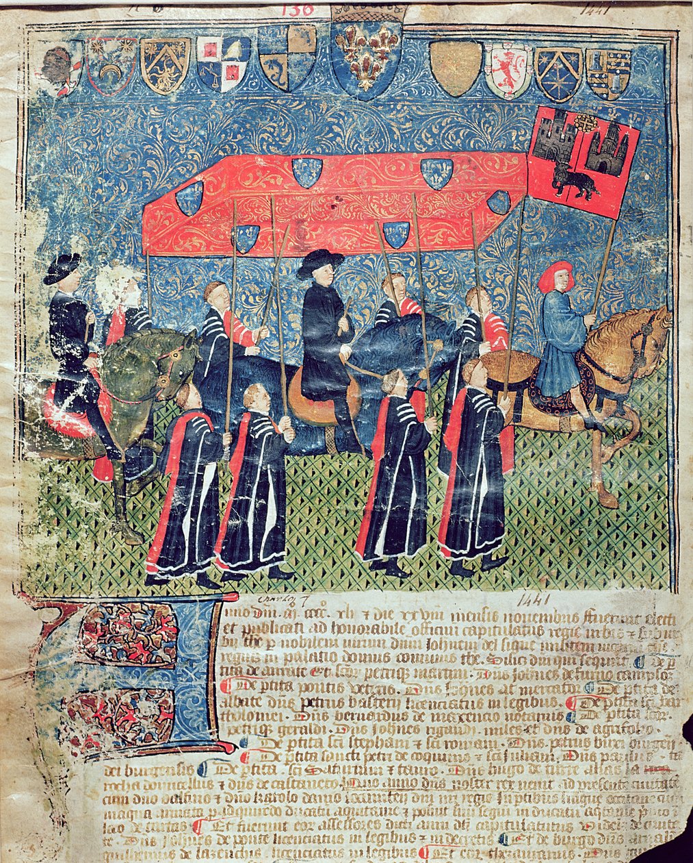 Vjezd Karla VII (1403-61) do Toulouse od French School