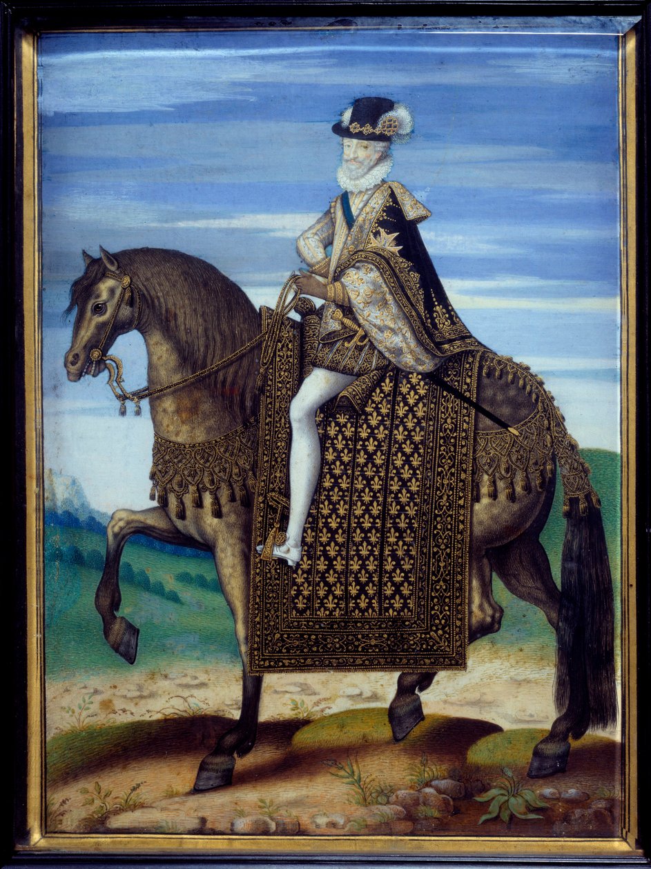 Jezdecký portrét Jindřicha IV. (1553-1610) od French School