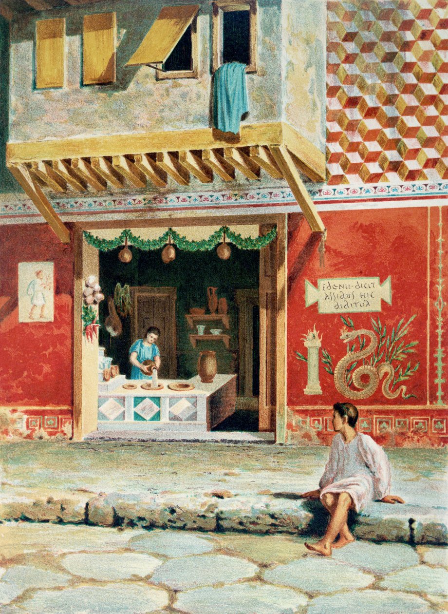 Obchod s potravinami, Pompeje od French School