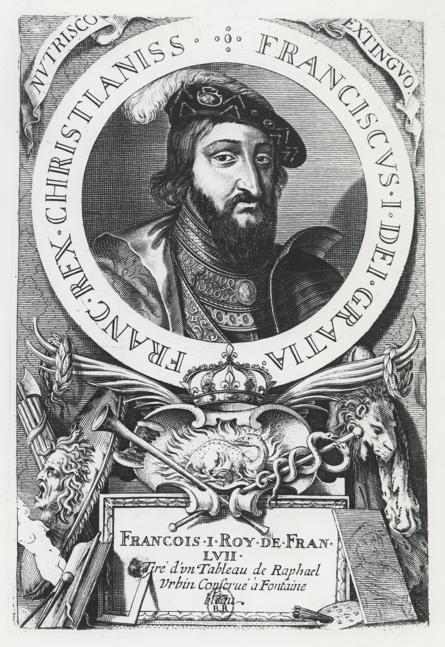 František I. Francouzský (rytina) od French School