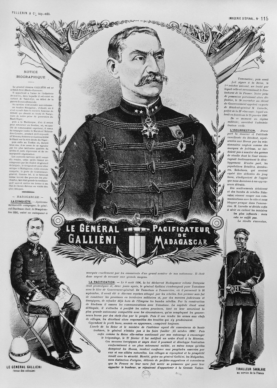 Generál Joseph Gallieni (1849-1916) 1898 od French School