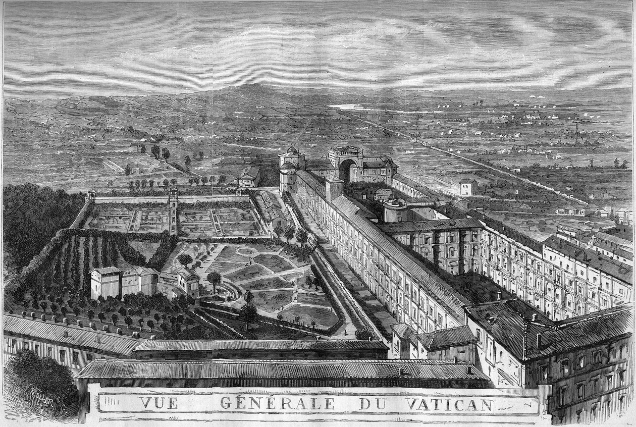 Celkový pohled na Vatikánský palác od French School