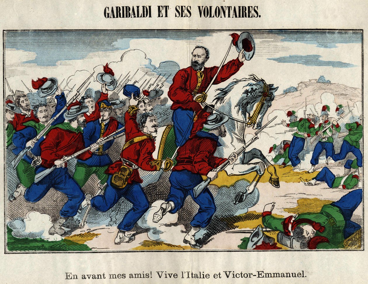 Giuseppe Garibaldi a dobrovolníci od French School