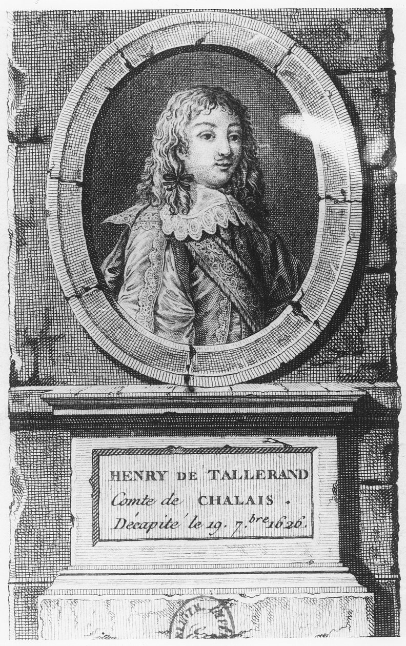 Henri de Talleyrand, hrabě z Chalais (rytina) od French School
