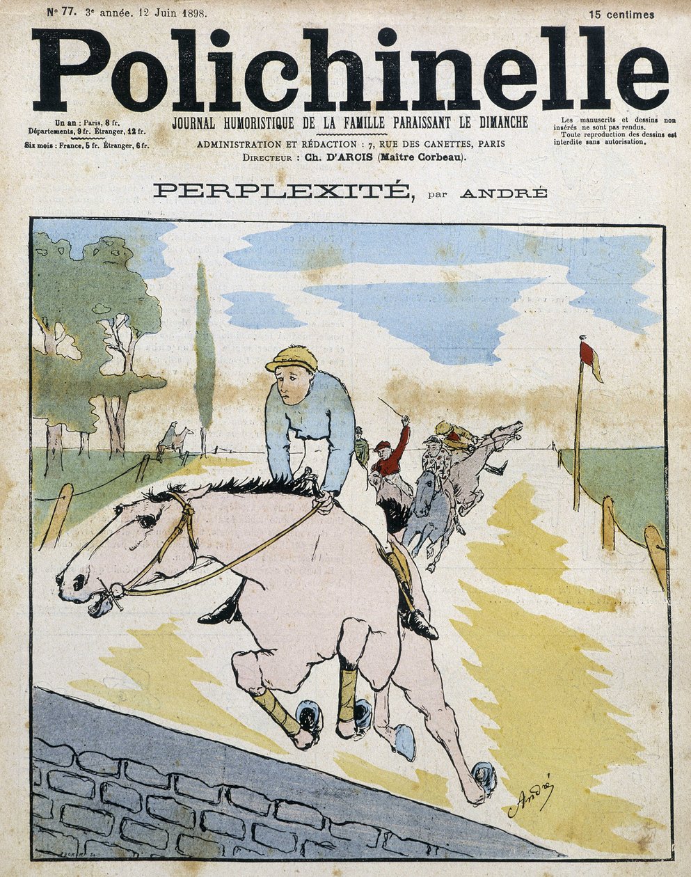 Koňské dostihy - v “”Polichinelle”” od French School