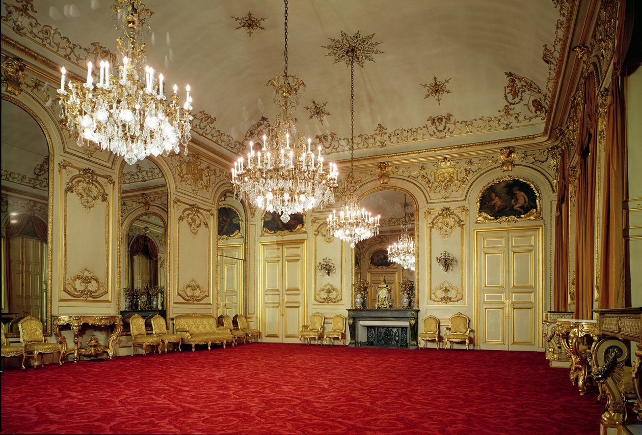Interiér velkého salonu od French School
