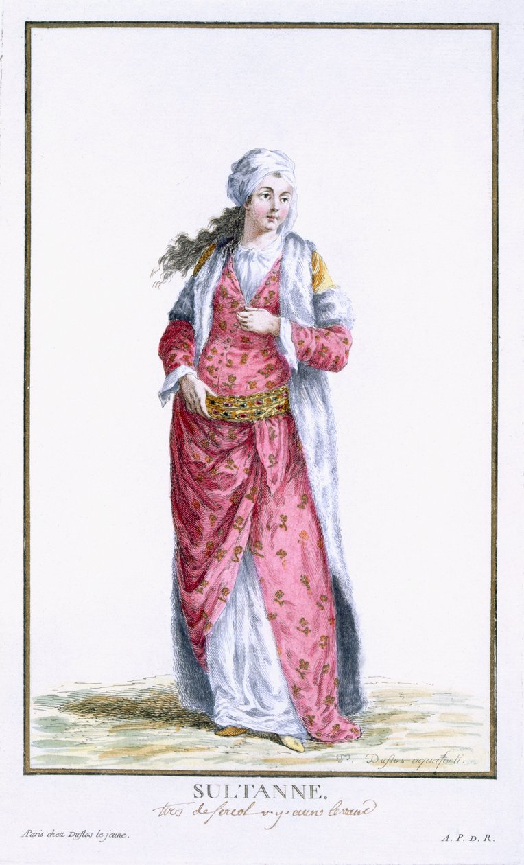 Kosem Sultan, (ručně kolorovaná rytina) od French School