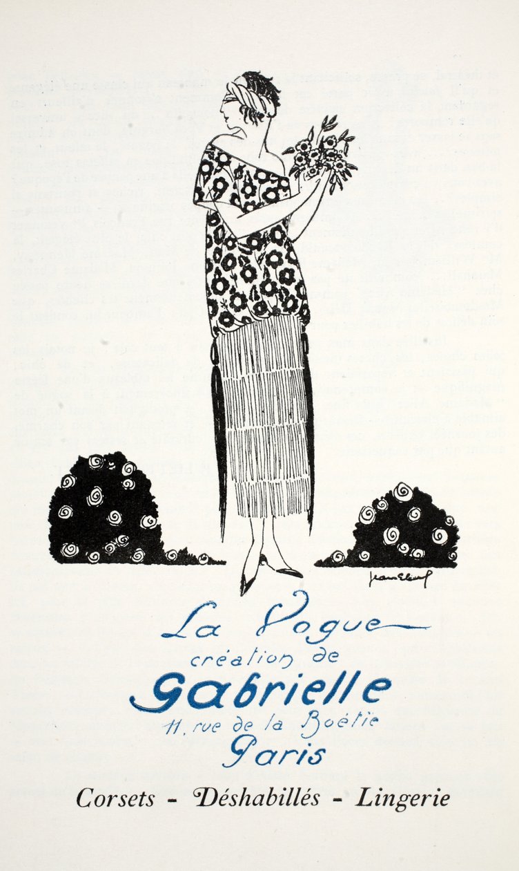 Tvorba La Vogue od Gabrielle (tisk šablony) od French School