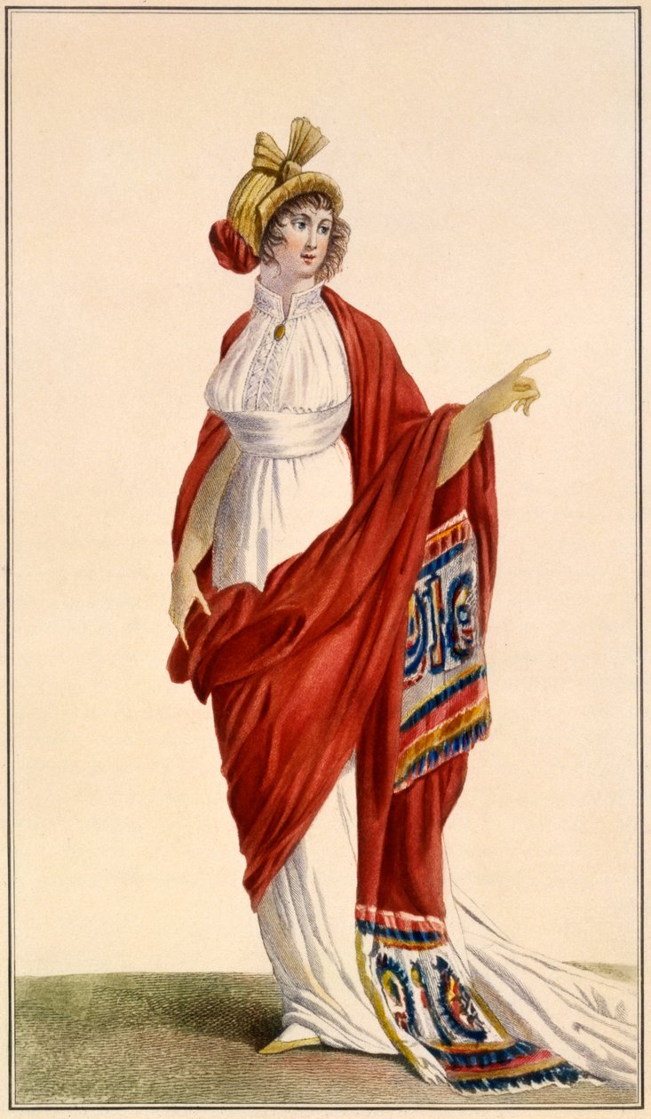 Dámské večerní šaty v řeckém stylu, 1789 od French School