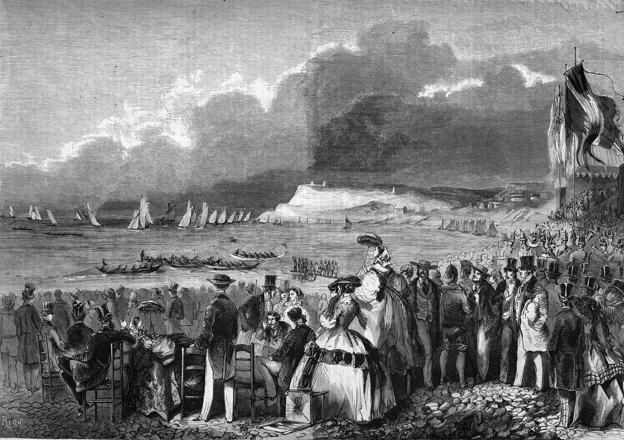 Regaty v Le Havru v roce 1857. od French School