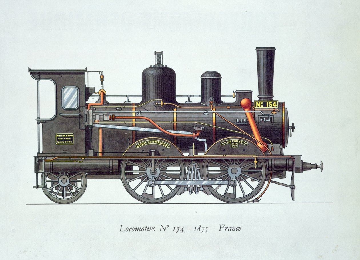 Lokomotiva č.154, 1855 od French School