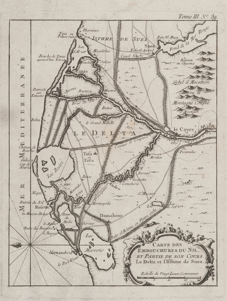 Mapa delty Nilu od French School