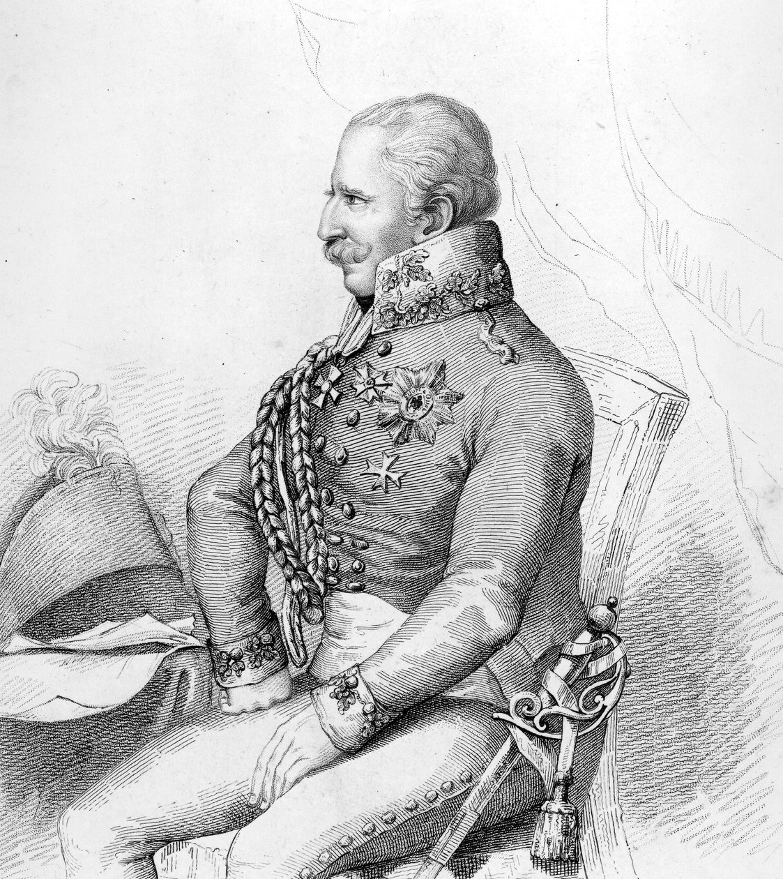 Maršál von Blucher (rytina) od French School