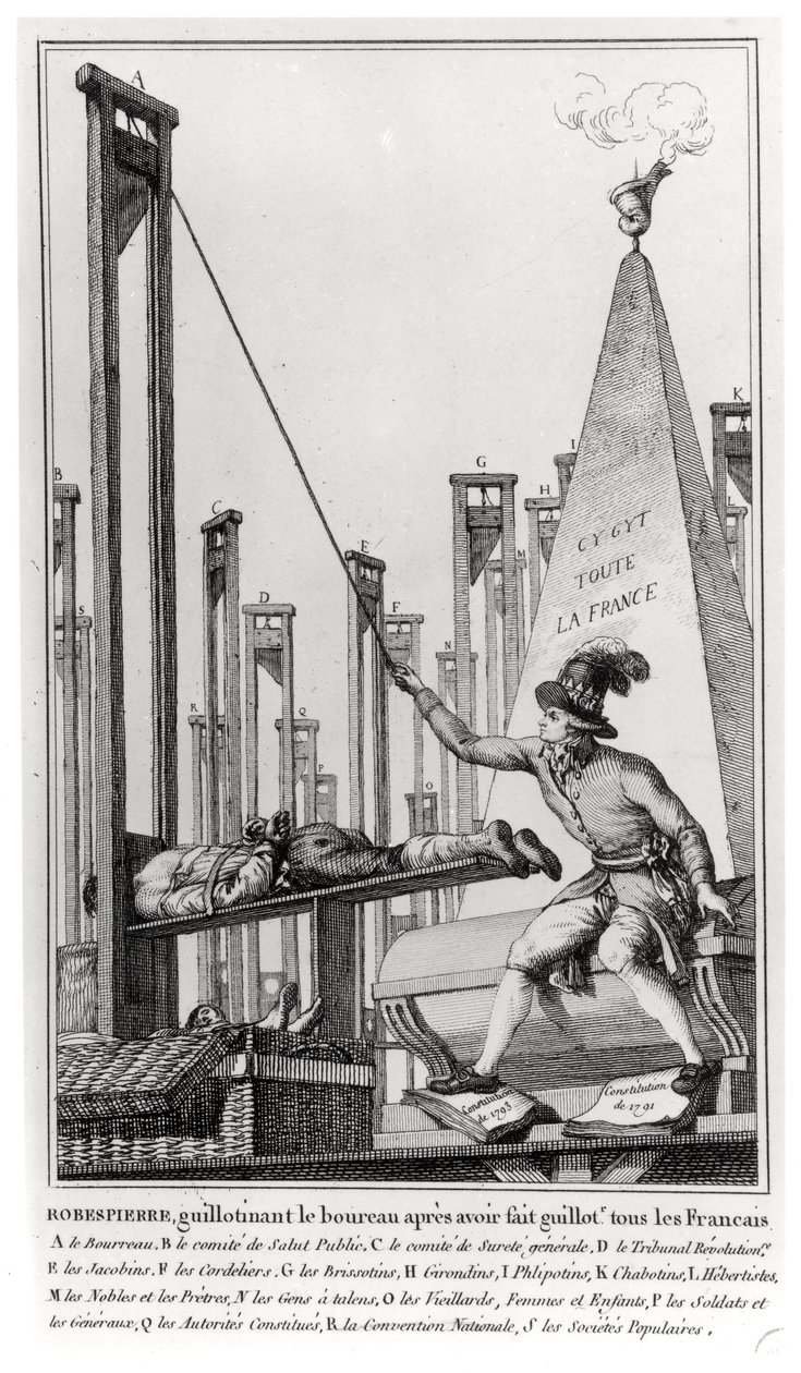 Maximilien de Robespierre (1758-94) Poprava popravčího od French School