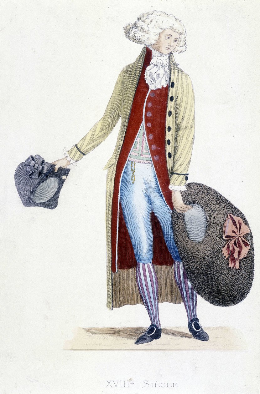 Pánský kostým ve Francii v roce 1782. od French School