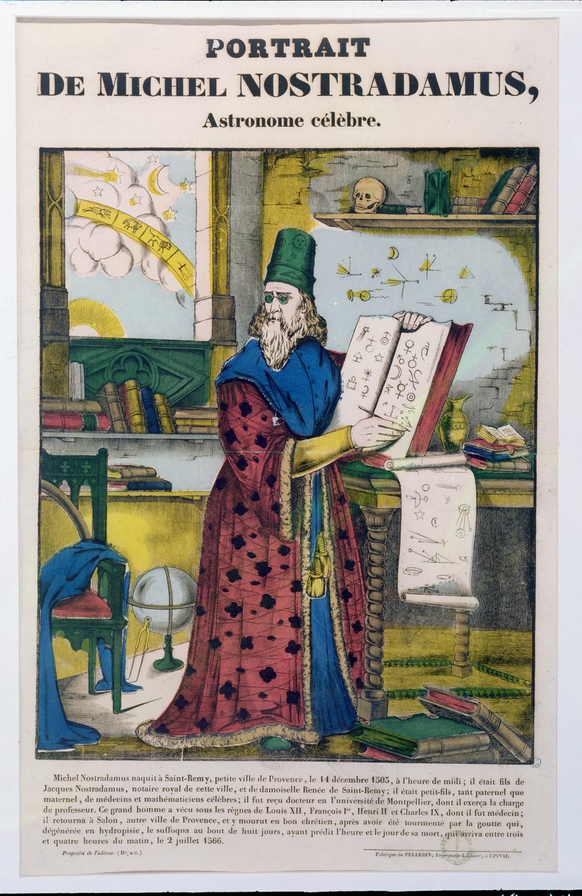 Michel Nostradame (Nostradamus) (1502-66) kolem 1840 od French School