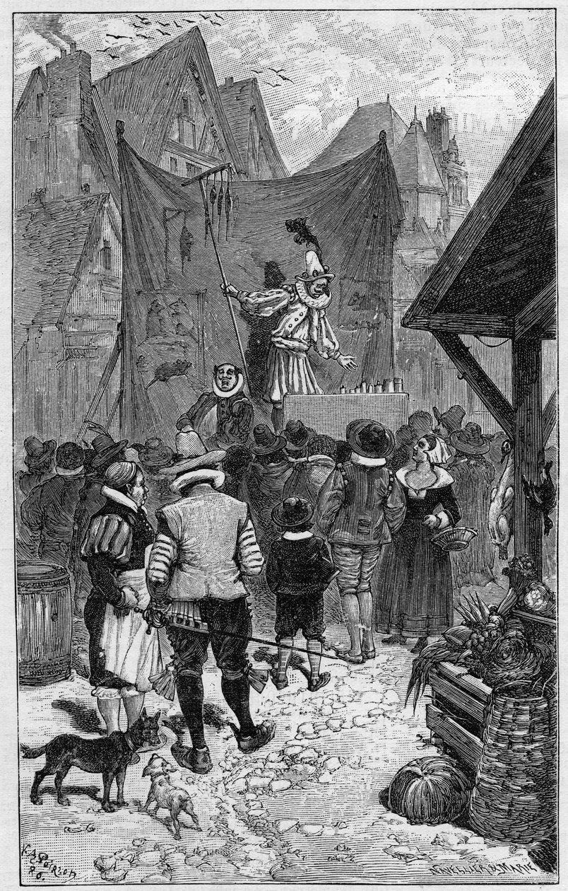Moliere dítě ve Foire Saint Germain. od French School