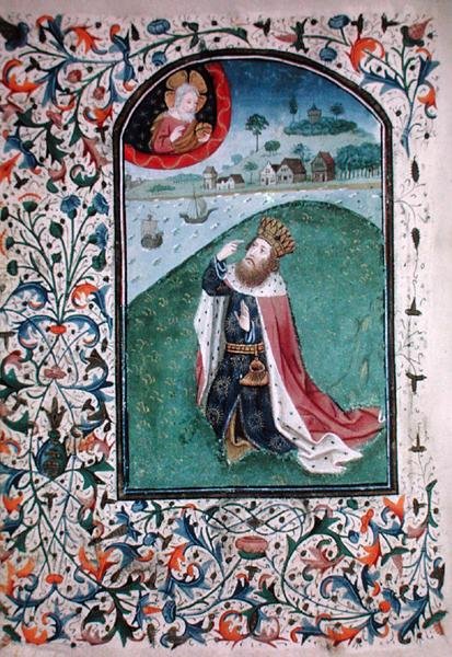 Ms Gen 288 f.131v Vision, c.1460 (vellum) od French School