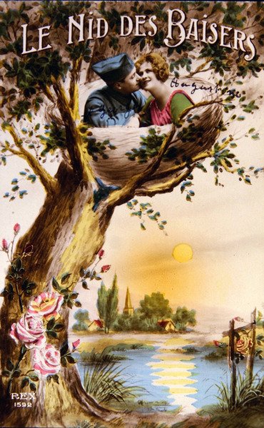 Nest of Kisses, cca 1920 (barevné lito) od French School
