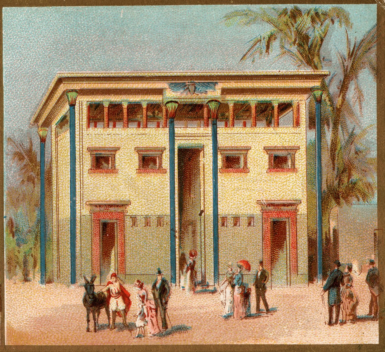 Paříž. Všeobecná výstava z roku 1889: Egyptský dům. od French School