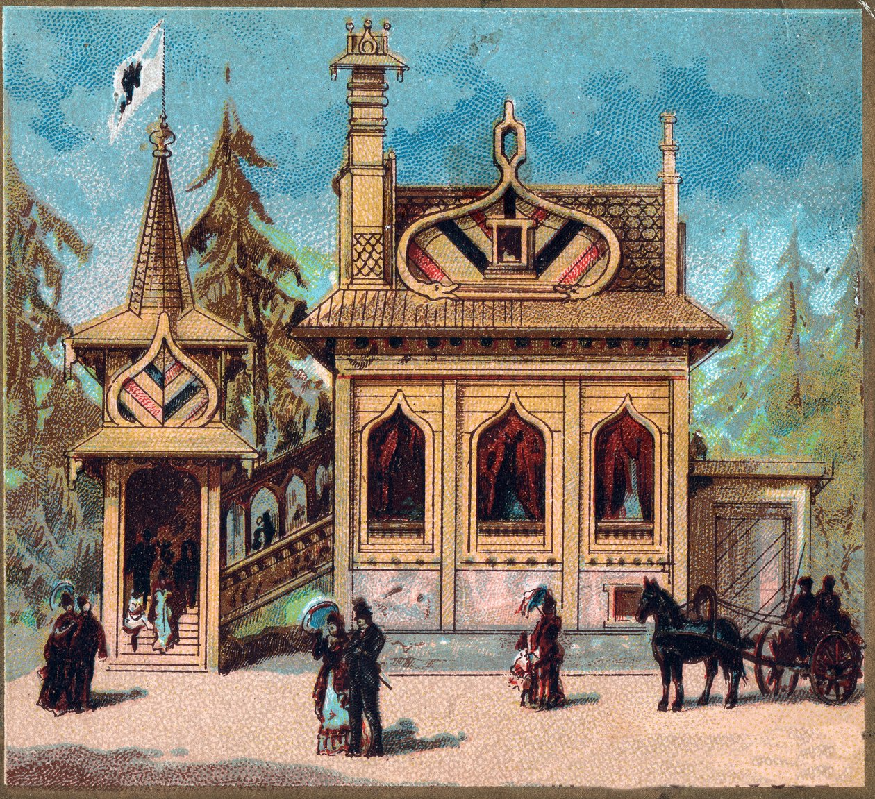 Paříž. Univerzální výstava z roku 1889: Ruská rezidence. od French School