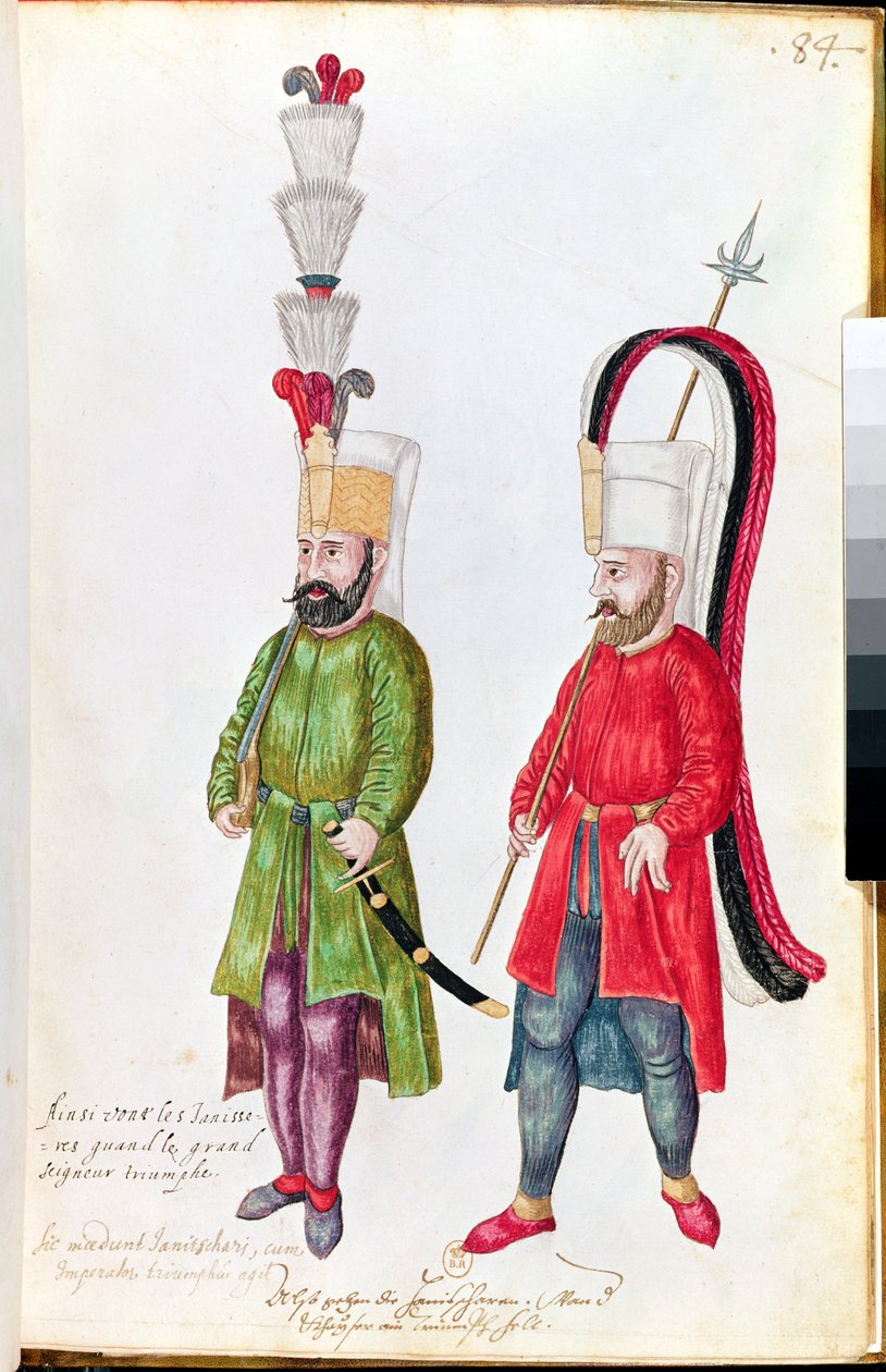 Perští janičáři, 1513 (wc na papíře) od French School