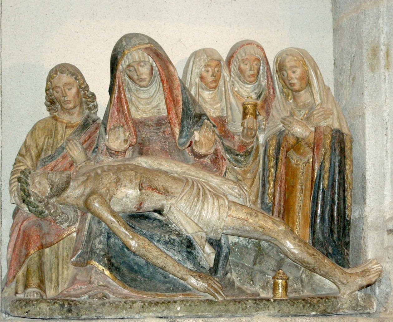 Pieta (malovaný kámen) od French School