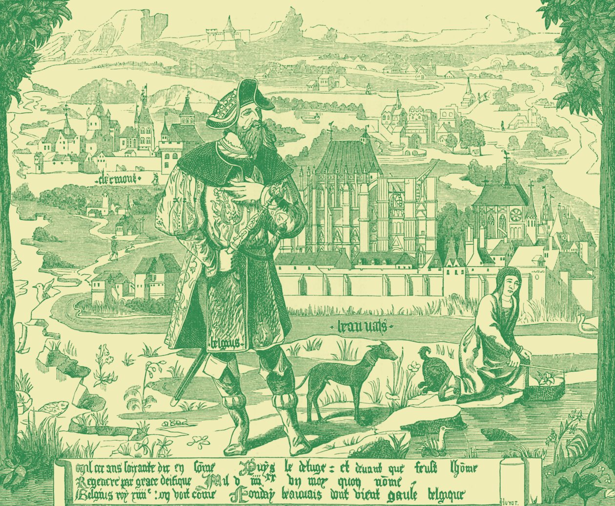"Mapa Clermont en Beauvais" od French School