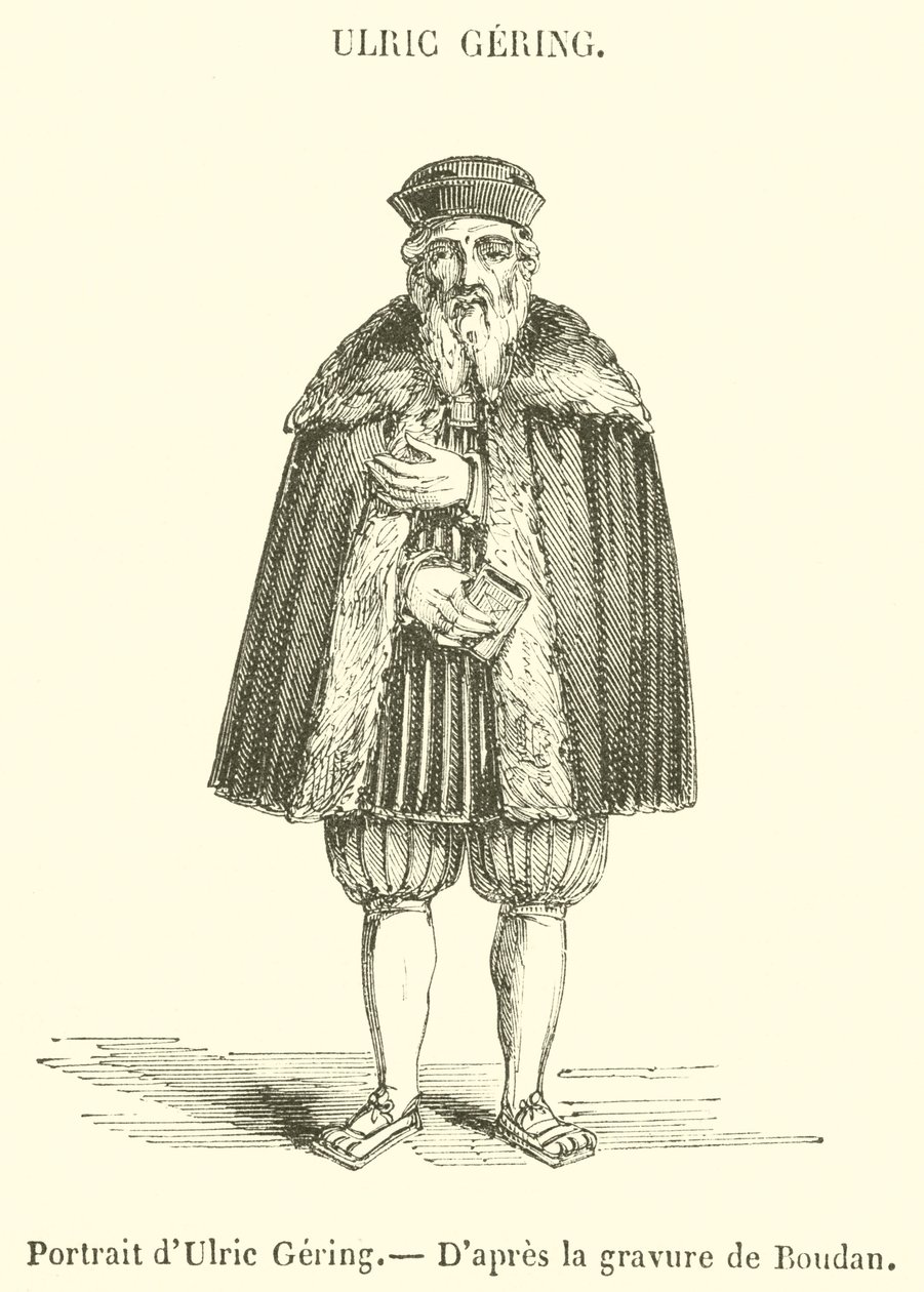 Portrét Ulrica Geringa (rytina) od French School