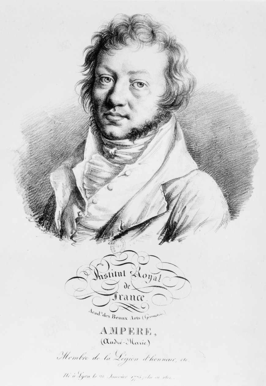 Portrét Andre-Marie Ampere (1775-1836) od French School