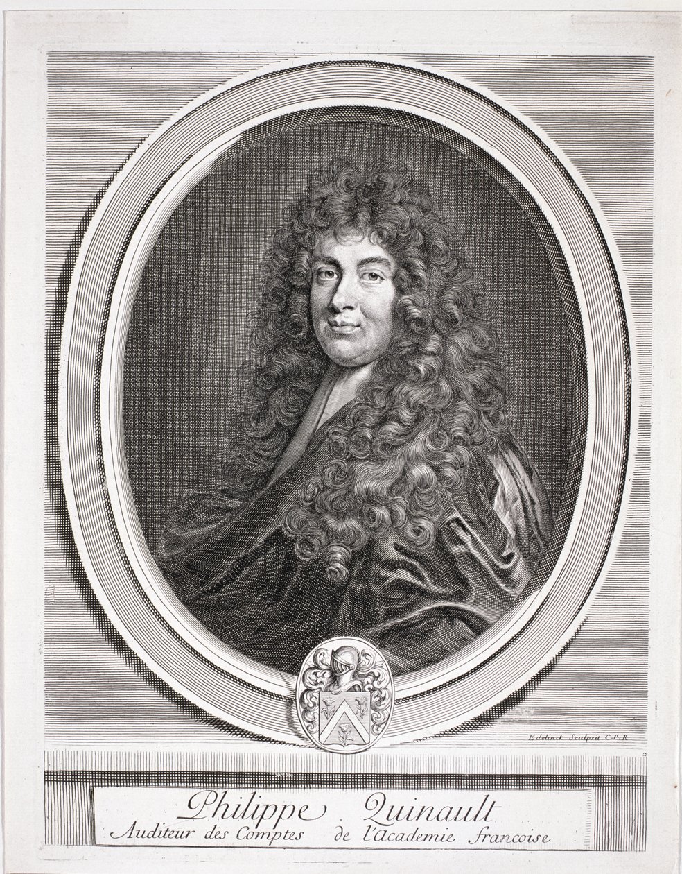Portrét Philippa Quinaulta (1635-88) od French School
