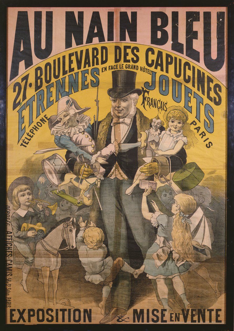 Reklamní plakát Au Nain Bleu, cca 1890 od French School