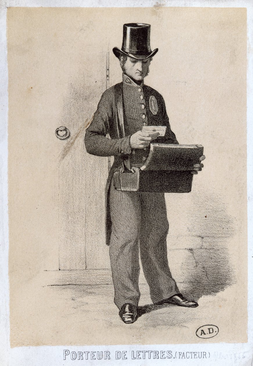 Listonoš, kolem roku 1865 od French School
