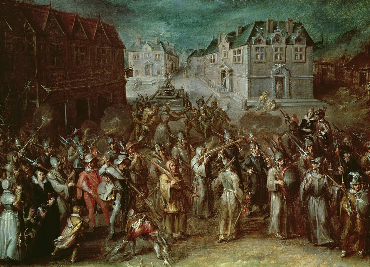 Procesí Svaté ligy v roce 1590 od French School