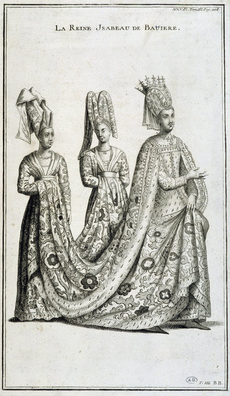 Královna Isabeau (Isabella, Alžběta) Bavorská (1371-1435) od French School