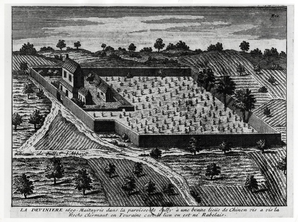 Rabelais, La Devinière: Rabelaisovo rodiště. od French School