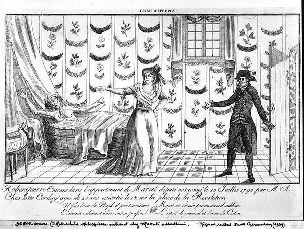 Robespierre vchází do Maratova bytu od French School